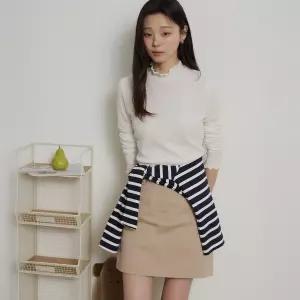 빈폴 레이디스 B my 골지 러플넥 저지 블라우스 아이보리 BF6241N040 N