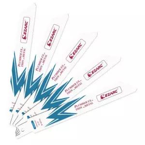 5PCS 인치 왕복 블레이드 얇은 금속 절단 18TPI 내구 R622PT 바이메탈 코발트