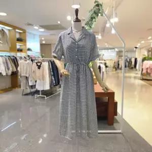 [대구백화점] [멜로디가든]허리셔링 체크카라 원피스(M26M4O129)
