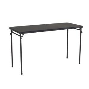 COSCO 20인치 48인치 접이식 테이블 비닐 상판 검은색