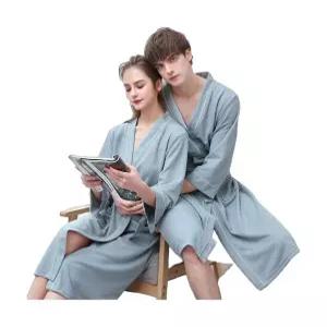 남성목욕가운 빅사이즈 여름 샤워가운 커플 얇은 샤워 여성 호텔 남성 속건 파자마