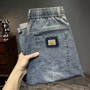 엘럽 바지 남성 캐주얼 일자핏 청바지 봄여름 밴딩 빅 배기 스판 슬랙스 박템2
