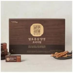 한국야쿠르트 발휘 발효홍삼양갱 프리미엄 (40g X 15개) (쇼핑백동봉)
