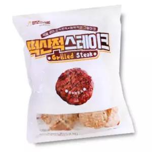 고기 떡 산적 스테이크 2kg 60g 33개 냉동 안주 업소용