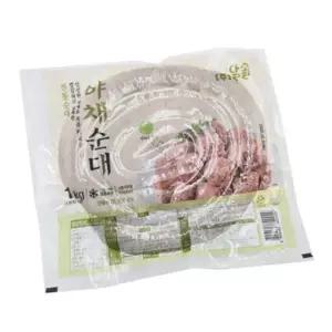 VDF 달솔너른골 야채순대 1Kg 냉동 간편식 간식