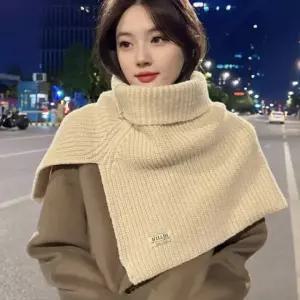 BAZE 니트 숄더 터틀넥 넥워머 목폴라 목도리 스카프 목토시 머플러