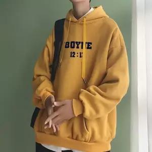 [하프클럽/]남성 겨울용 기모 후드 긴팔 티셔츠 데일리 착용