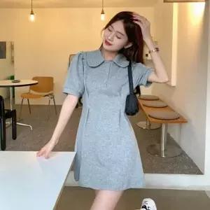 [하프클럽/]이쁘다요 셔링 여성 캐주얼 반소매 치마 원피스 퍼프 스커트