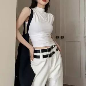 [하프클럽/]이쁘다요 요슬림 롱 원피스 치마 폴라 민소매 잠옷 나시 티셔츠