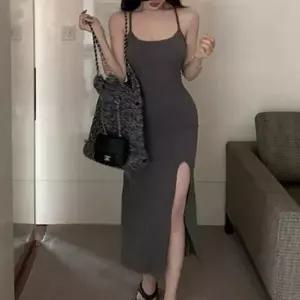 [하프클럽/]이쁘다요 스트링 트임 슬림 롱 끈 조절 나시 원피스