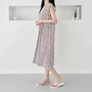 [하프클럽/]이쁘다요 냉주름 프릴 어깨 나시 컬러 원피스