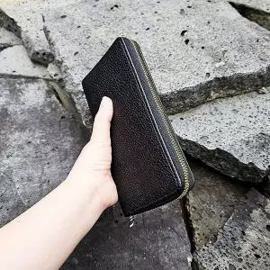 [하프클럽/]블랙 고품격 스타일리쉬 지퍼 클러치백 장지갑