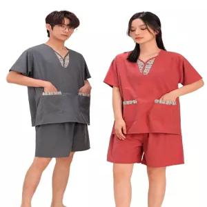 찜질복 찜질방옷 사우나옷 바지 긴팔 세트