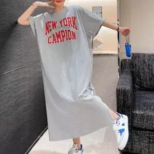 [하프클럽/]여름용 캐주얼 루즈핏 반팔 롱원피스 데일리 여름 의류