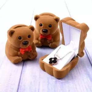 [하프클럽/]목걸이 함 정리함 반지 보관 곰돌이 느낌상점 보물 케