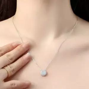 [하프클럽/]큐빅 목걸이 925목걸이 실버목걸이