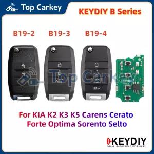 KEYDIY KD B19-2 B19-3 B19-4 범용 리모컨 키, 기아 K2 K3 K5 카렌스 세라토 포르테 옵티마 소렌토 셀토 타
