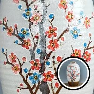 분청매화 소금 항아리 분청 항아리 소금 쌀독 화분 인테리어 전통 매화 도자기 장식용