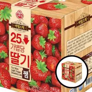 오뚜기 딸기잼 1000g 딸기잼 저당 아임스틱 건강식 디저트 빵잼 스프레드 간편식 대용량 오뚜기