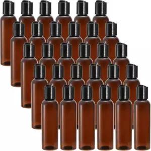 베키스 세면도구용 4 여행용 병 30팩 플립 캡이 있는 작은 플라스틱 스퀴즈 로션 액상 바디 비누용 누수 방지 빈 리필 가능 용기