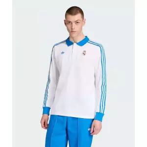 매장정품 아디다스 ADIDAS 레알 마드리드 테라스 아이콘 롱 슬리브 폴로 셔츠 - 화이트:블루 JN3065 714406