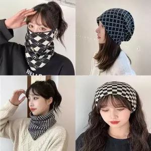 [하프클럽/]일체형 넥워머 여자 멀티 겨울 패턴 방한마스크