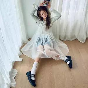 [하프클럽/]여성 시폰 스타일 코디 일상 드레스