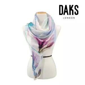 [백화점 홈쇼핑 정품] 닥스 DAKS 수채화패턴 플라워 실크스카프(쉬폰) SKI012I