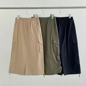[하프클럽/]여성 에이라인 드로우코드 건빵 긴치마 투웨이