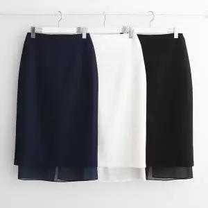 [하프클럽/]여성 비침 들러리 긴치마 일자 코디 뒤트임
