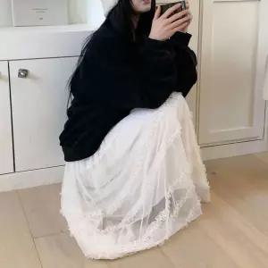 [하프클럽/]여성 쉬폰 프릴 롱 스커트 캉캉 스타일 치마