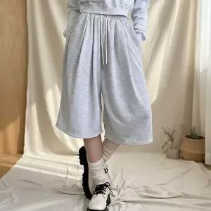 [하프클럽/셀러허브_여성트랜드패션]여성 넓은 버뮤다팬츠 칠부 끈밴딩 반