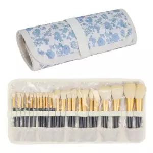 OAL 메이크업 브러시 홀더 정리함 여행용 가방 여성용 화장 아티스트를 위한 파우치 Floral Floral Small(Pack of 1)