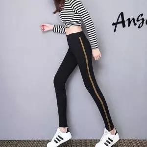[하프클럽/]하이웨스트 레깅스 트레이닝팬츠 블랙 9부
