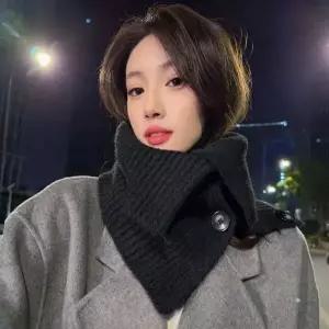 [하프클럽/]넥워머 3컬러 겨울 버튼잠금 여자 방한 머플러 터틀넥