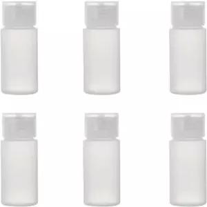 NK 여행용 사이즈 플라스틱 빈 세면도구 병 라벨이 부착된 액체 용기 6개 30ml() 팩 1 Ounces