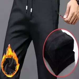 [하프클럽/]겨울 따뜻한 바지 밴딩 남자 방한 기모바지 슬랙스