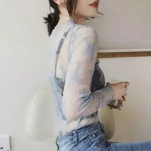 [하프클럽/]이쁘다요 블라우스 레이어드 메쉬 시스루 티셔츠 망사티