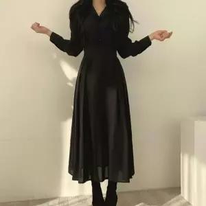 [하프클럽/]여자 원피스 허리 A라인 단정한 라인 하객패션 롱