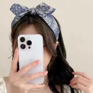 [하프클럽/]페이즐리 리본 머리띠 와이드 넓은 헤어밴드 헤어 반다나 터번