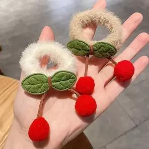 [하프클럽/]귀요미 몽실체리 머리끈 2개세트