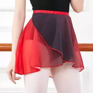 여성 발레 스커트 신상 힙 스카프 메쉬 그라데이션 소프트 백 댄스 성인 연습용 미니