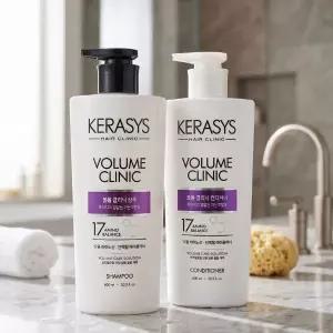 샴푸 컨디셔너 구성 세트 600ml 힘없는모발 스타일링 파마유지 머리숱풍성 영양공급 볼륨