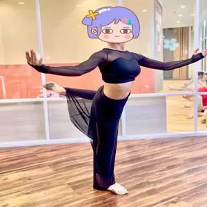 연습용 메쉬 탑 팬츠 슈트 발레 공연복 댄스 여성 우아한 클래식 모던 컨템포러리 리리컬