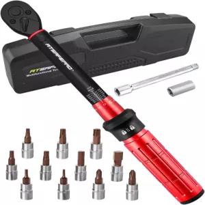ATsafe 인치 파운드 토크 렌치20240 inlb/2327 Nm 자전거용 4 유지보수 세트 렌치듀얼 레인지 스케일 및