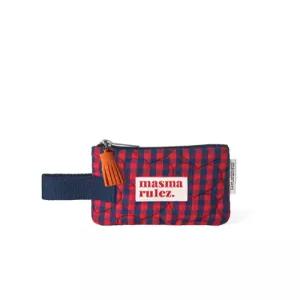 마스마룰즈 Mini strap pouch Heart check Navy 5016573854