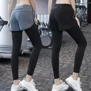 [하프클럽/]여성 여자 헬스 레깅스 반바지 투인원 타이즈 운동복
