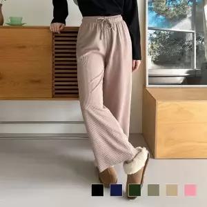 [하프클럽/]비네치 잔골지 주름 통바지