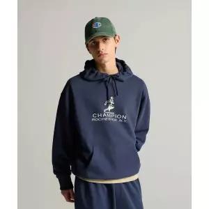 챔피온 CHAMPION 그래픽 로고 루즈핏 후드 티셔츠 Navy CHPU252KBHT034NV 782443