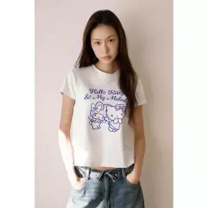 국내ㅣ자라 ZARA HELLO KITTY AND MY MELODY ⓒ SANRIO 티셔츠 - 크림 0264/127/712